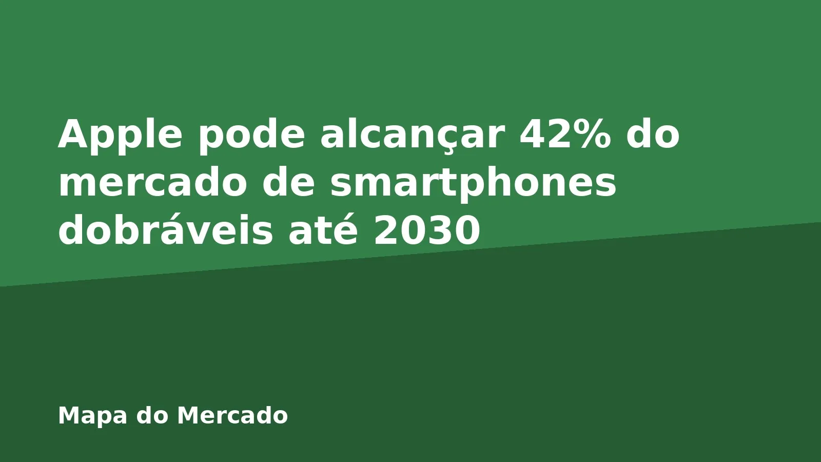 Apple pode alcançar 42% do mercado de smartphones dobráveis até 2030