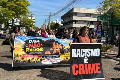 Ato contra racismo reúne moradores e autoridades em Candelária