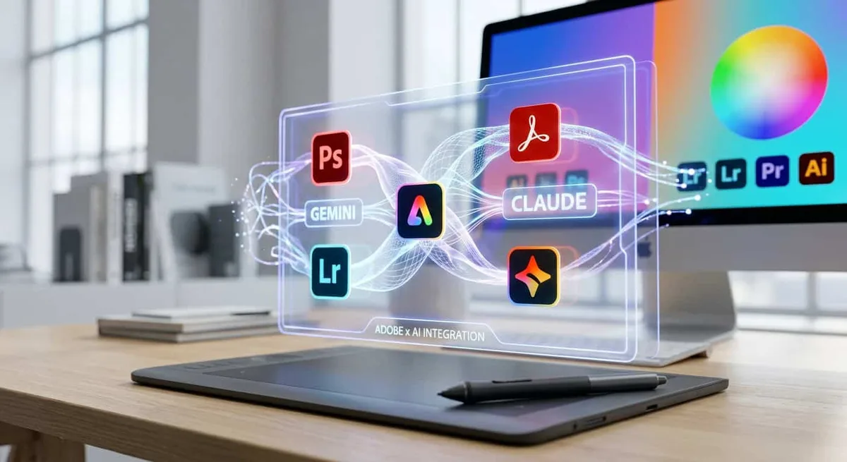 Adobe integra ferramentas criativas ao Gemini e amplia recursos no Claude