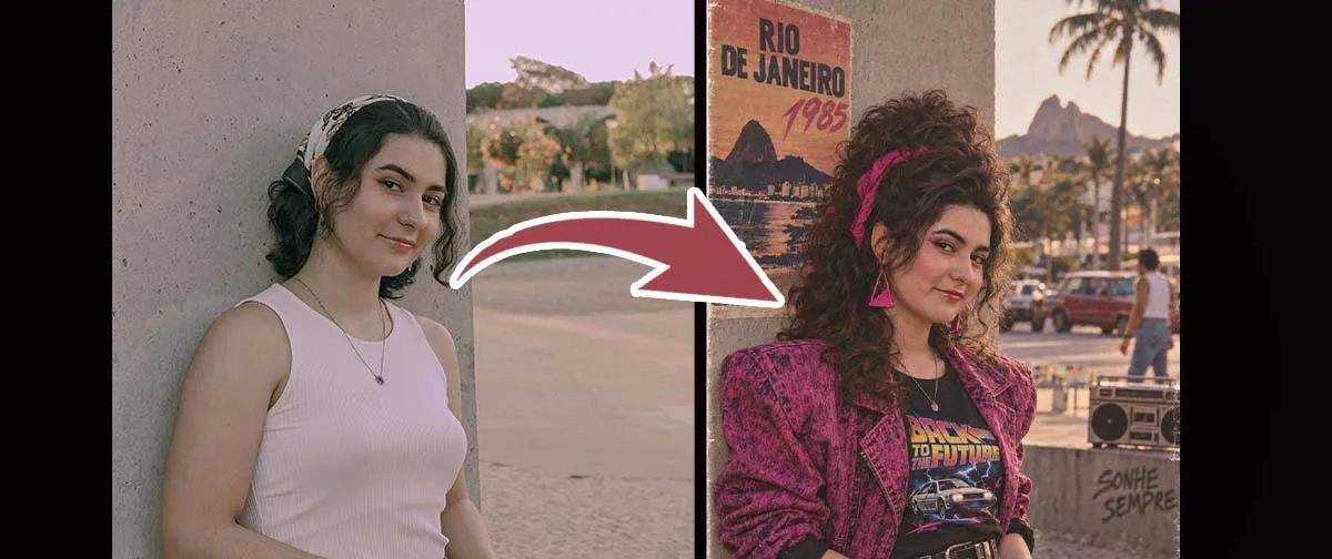 Dois caminhos para recriar sua aparência dos anos 80 com IA