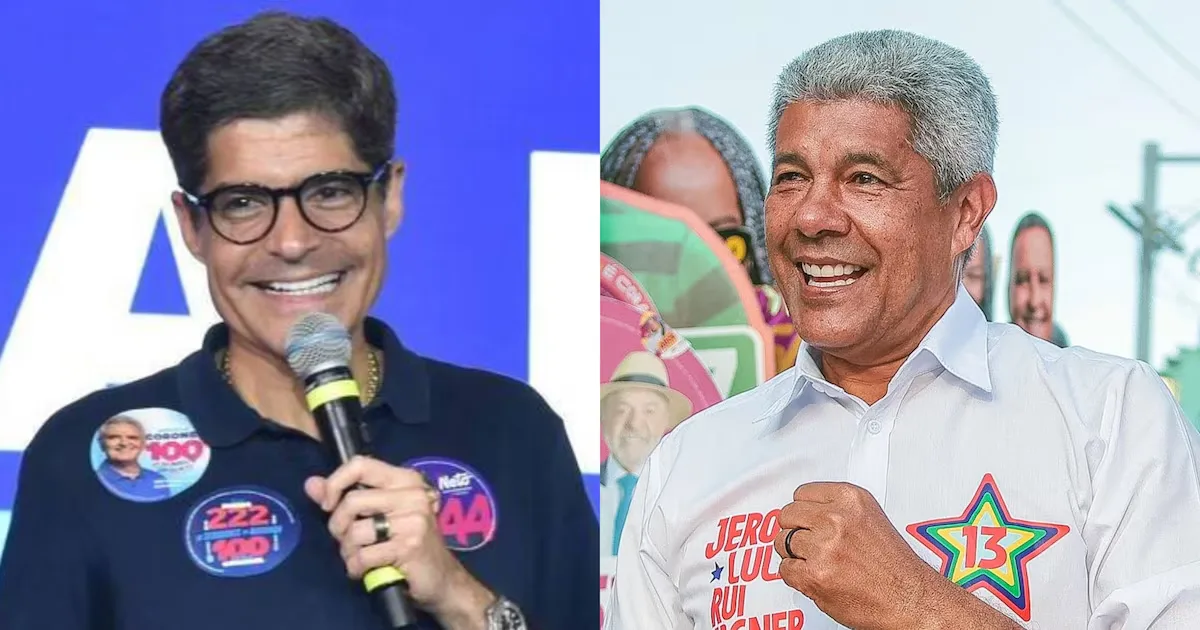 ACM Neto e Jerônimo Rodrigues aparecem tecnicamente empatados na Bahia