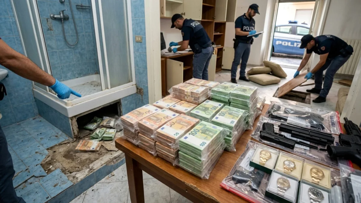 Operação na região de Nápoles apreende 3,2 milhões de euros escondidos em apartamento