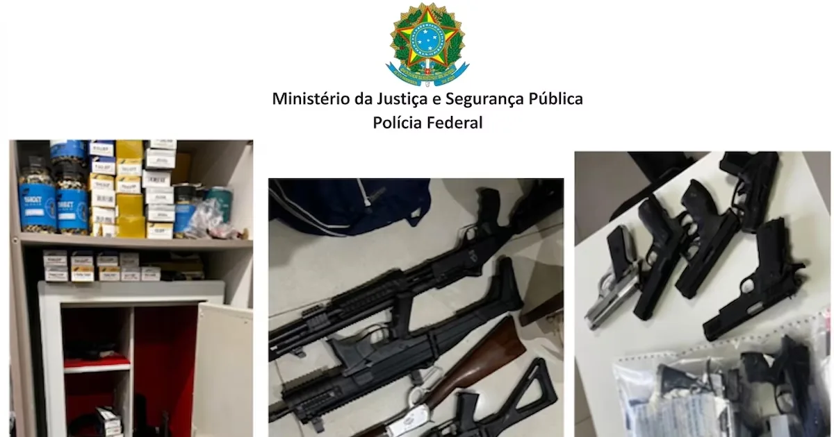 PF apreende 16 pistolas e cinco fuzis com ex-presidente do BRB