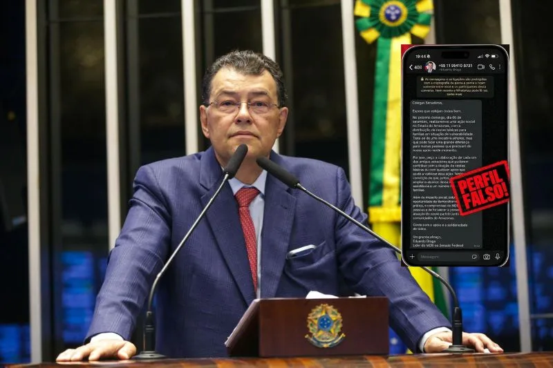 Eduardo Braga denuncia golpe com pedidos de doação enviados a senadores