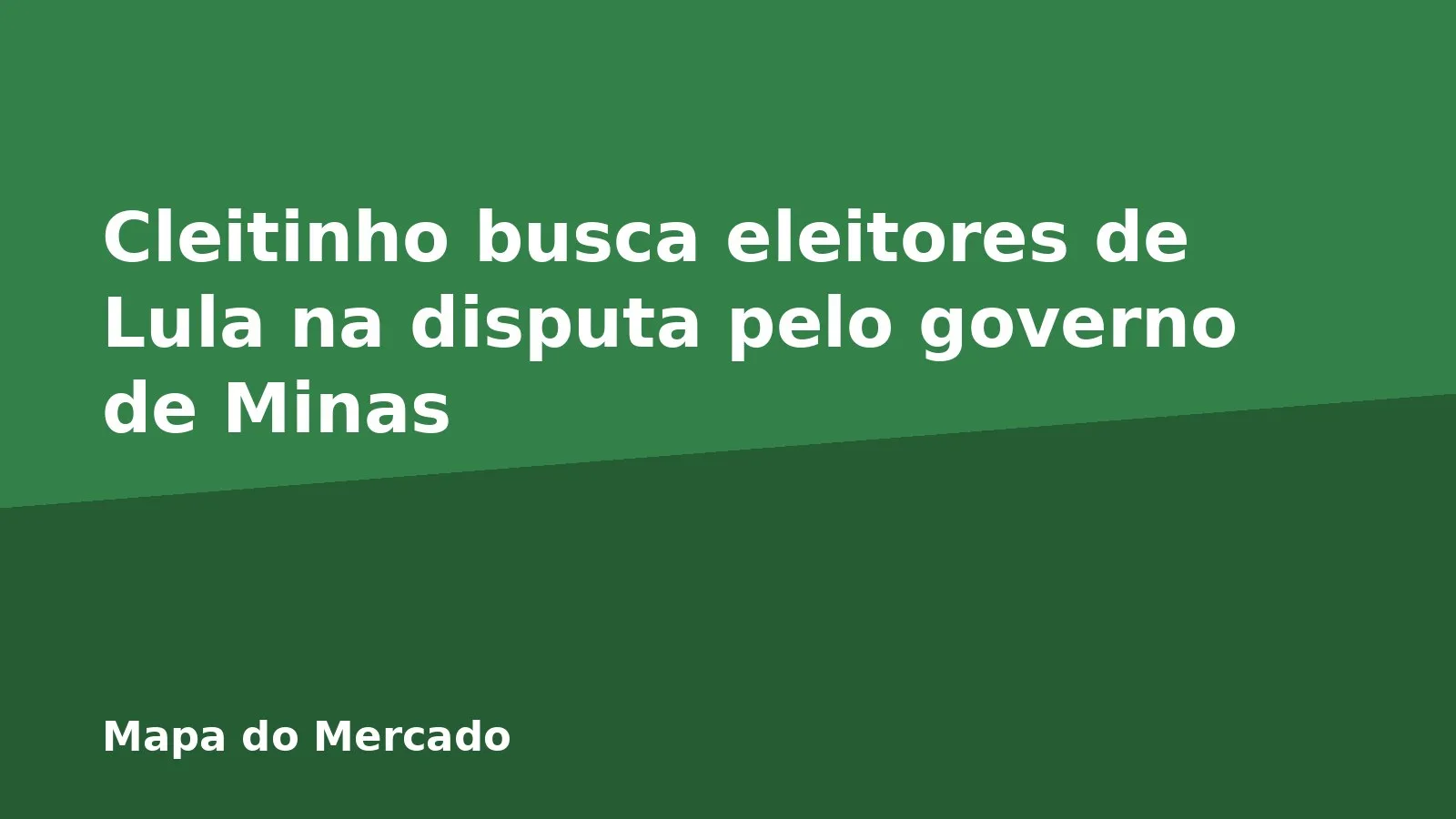 Cleitinho busca eleitores de Lula na disputa pelo governo de Minas