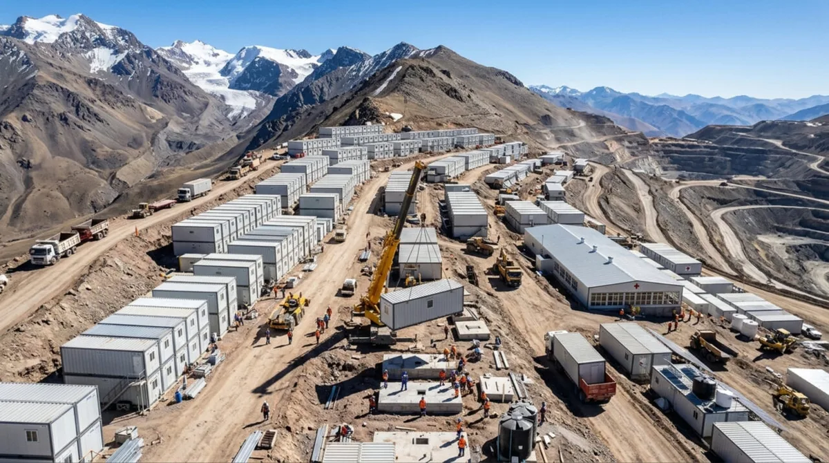 China prepara complexo modular para até 5.000 trabalhadores nos Andes