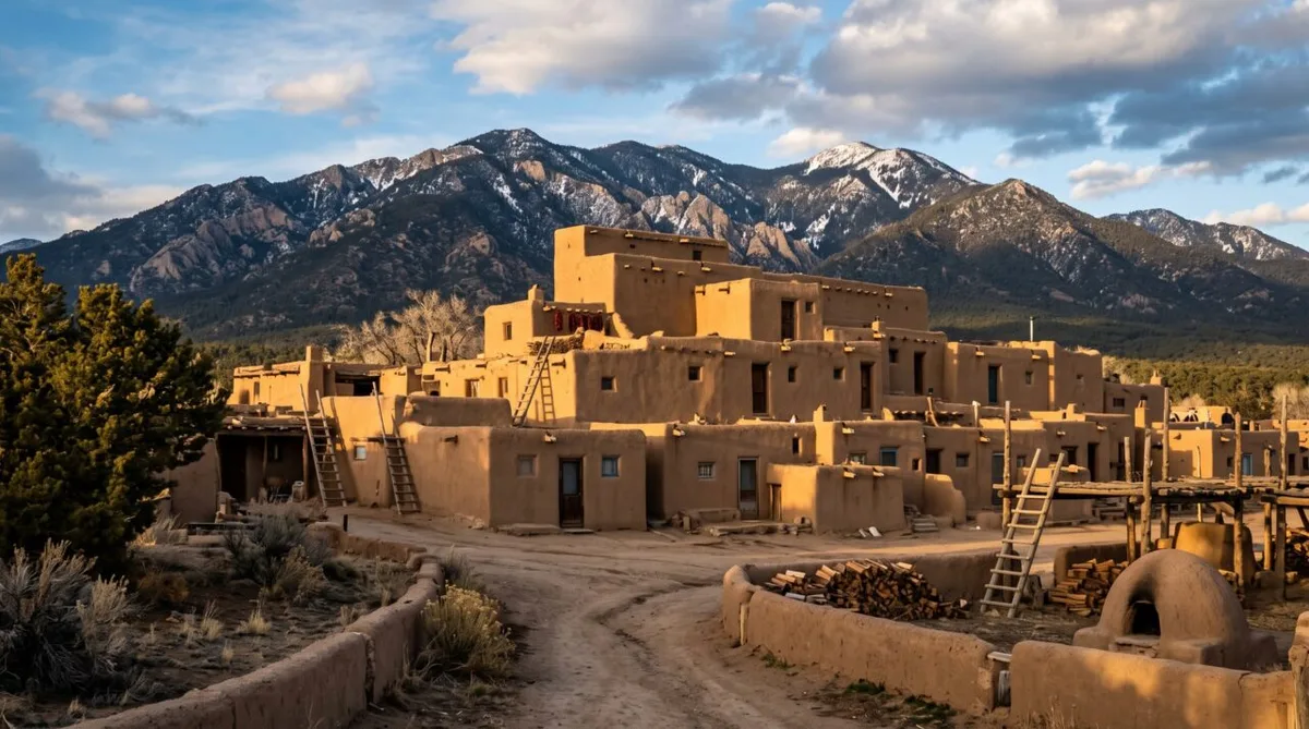Taos Pueblo preserva casas de adobe habitadas há séculos no Novo México