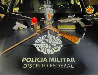 Busca em residência de Planaltina encontra três armas e 344 munições