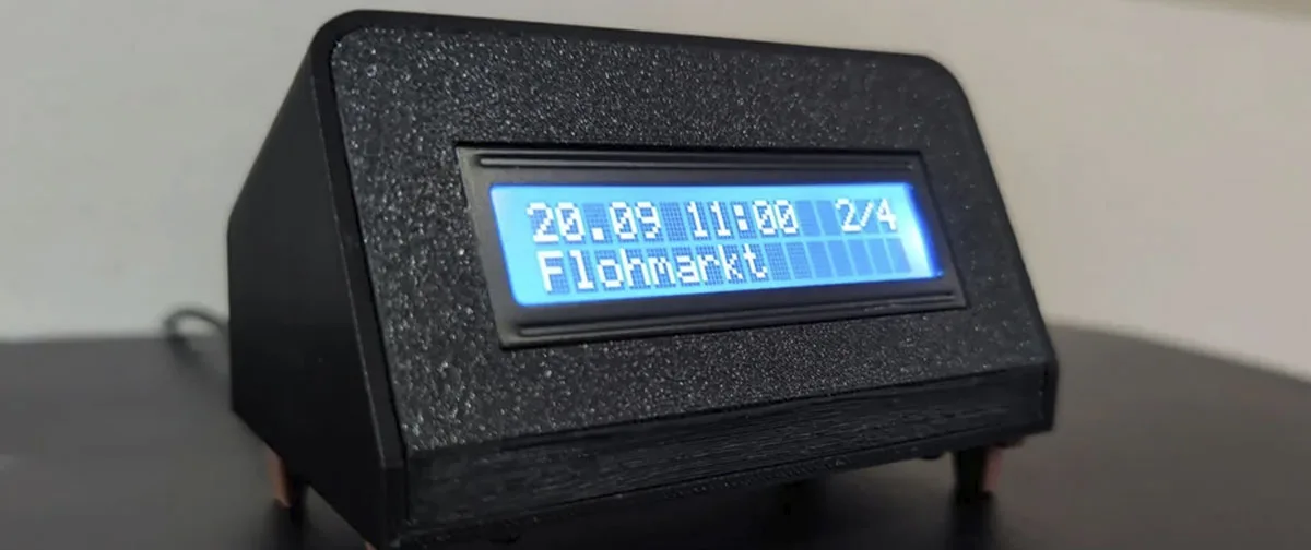 ESP32 transforma agenda do Nextcloud em calendário de mesa