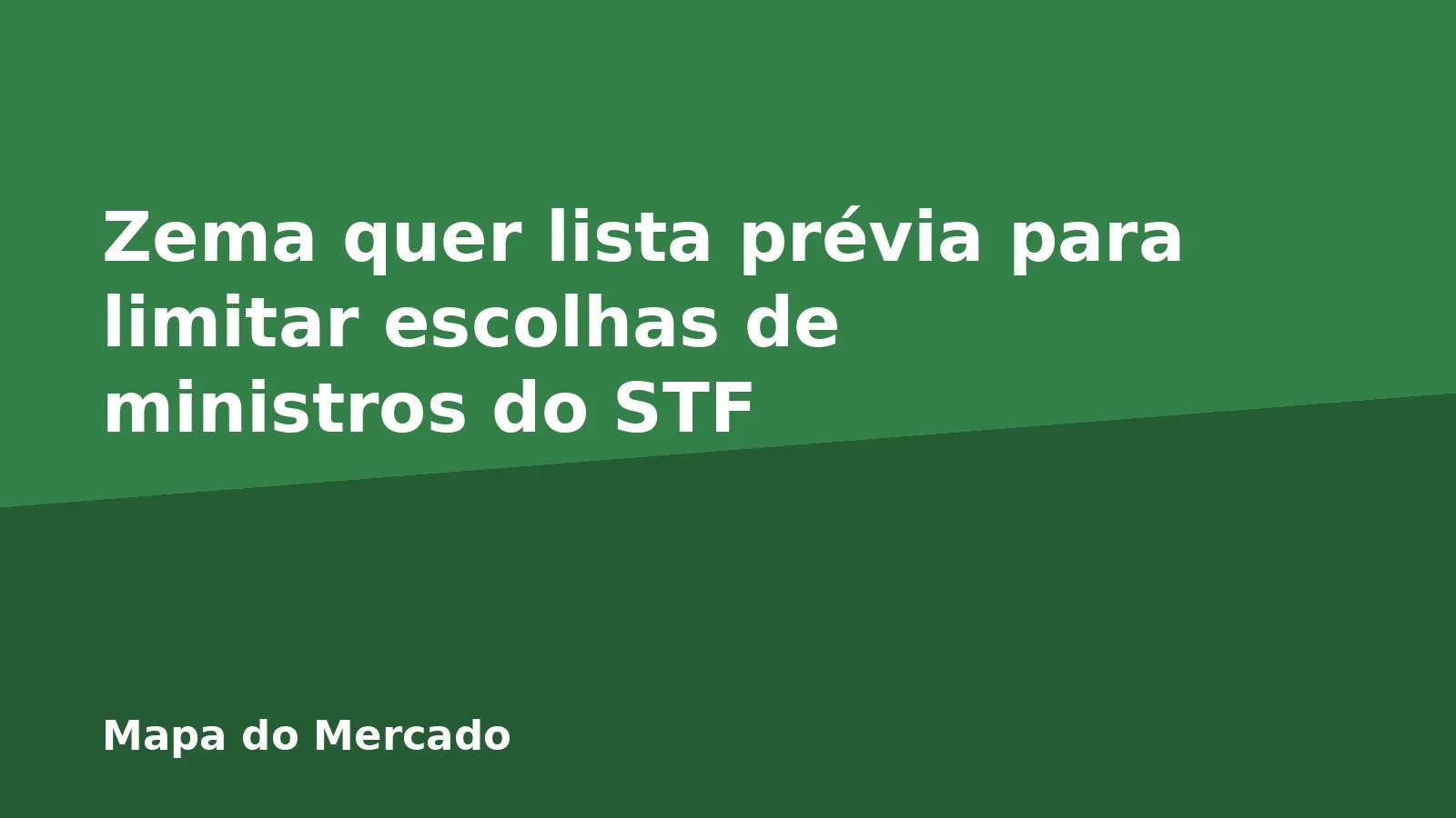 Zema quer lista prévia para limitar escolhas de ministros do STF