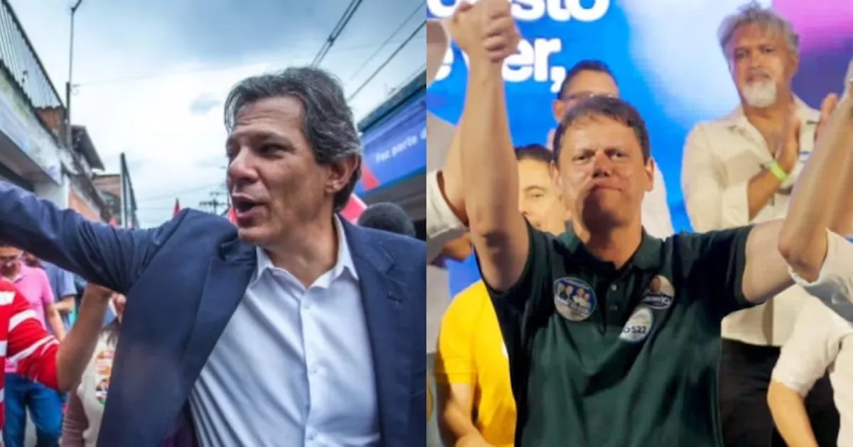 Tarcísio chega a 44% no primeiro turno, e Haddad mantém 27% em pesquisa Quaest