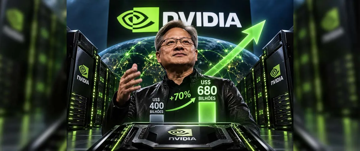 NVIDIA projeta alta de 70% e receita anual de US$ 680 bilhões