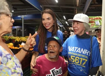 Natanry Osorio acompanha Paula Belmonte em eventos de campanha no DF