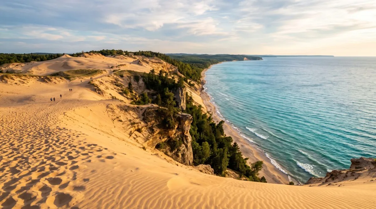 Grand Sable Dunes avançam sobre depósito glacial às margens do Lago Superior