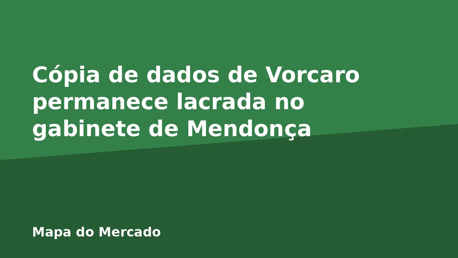 Cópia de dados de Vorcaro permanece lacrada no gabinete de Mendonça